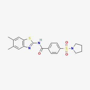N-(5,6-dimethylbenzo[d]thiazol-2-yl)-4-(pyrrolidin-1-ylsulfonyl)benzamide