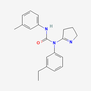molecular formula C20H23N3O B2876366 1-(3,4-二氢-2H-吡咯-5-基)-1-(3-乙基苯基)-3-(间甲苯基)脲 CAS No. 919975-44-3