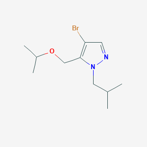 molecular formula C11H19BrN2O B2876368 4-bromo-1-isobutyl-5-(isopropoxymethyl)-1H-pyrazole CAS No. 1856097-23-8