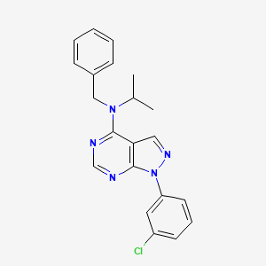 N-benzyl-1-(3-chlorophenyl)-N-(propan-2-yl)-1H-pyrazolo[3,4-d]pyrimidin-4-amine