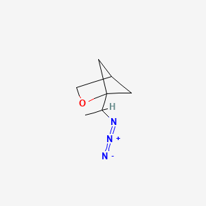 molecular formula C7H11N3O B2876375 1-(1-Azidoethyl)-2-oxabicyclo[2.1.1]hexane CAS No. 2219375-41-2