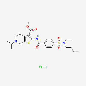 methyl 2-(4-(N-butyl-N-ethylsulfamoyl)benzamido)-6-isopropyl-4,5,6,7-tetrahydrothieno[2,3-c]pyridine-3-carboxylate hydrochloride