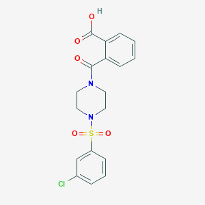 2-[4-(3-Chlorobenzenesulfonyl)piperazine-1-carbonyl]benzoic acid