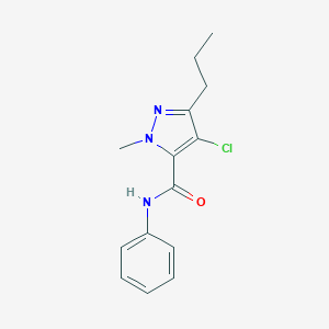 molecular formula C14H16ClN3O B287639 4-chloro-1-methyl-N-phenyl-3-propyl-1H-pyrazole-5-carboxamide 