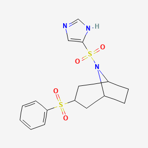 (1R,5S)-8-((1H-imidazol-4-yl)sulfonyl)-3-(phenylsulfonyl)-8-azabicyclo[3.2.1]octane