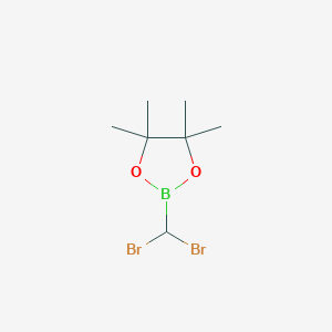 molecular formula C7H13BBr2O2 B2876400 2-(Dibromomethyl)-4,4,5,5-tetramethyl-1,3,2-dioxaborolane CAS No. 87921-48-0