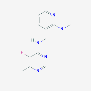 N-[[2-(Dimethylamino)pyridin-3-yl]methyl]-6-ethyl-5-fluoropyrimidin-4-amine