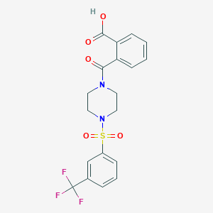 2-{4-[3-(Trifluoromethyl)benzenesulfonyl]piperazine-1-carbonyl}benzoic acid