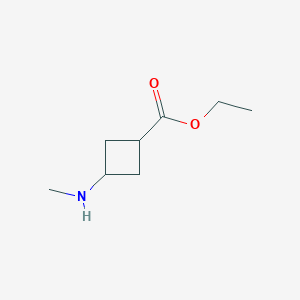 molecular formula C8H15NO2 B2876421 Ethyl 3-(methylamino)cyclobutane-1-carboxylate CAS No. 2248175-83-7