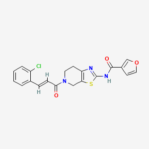 (E)-N-(5-(3-(2-chlorophenyl)acryloyl)-4,5,6,7-tetrahydrothiazolo[5,4-c]pyridin-2-yl)furan-3-carboxamide