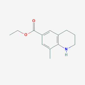 molecular formula C13H17NO2 B2876433 Ethyl 8-methyl-1,2,3,4-tetrahydroquinoline-6-carboxylate CAS No. 2248392-89-2