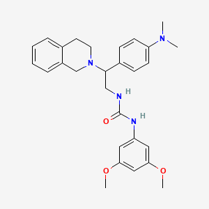molecular formula C28H34N4O3 B2876442 1-(2-(3,4-二氢异喹啉-2(1H)-基)-2-(4-(二甲氨基)苯基)乙基)-3-(3,5-二甲氧基苯基)脲 CAS No. 1170466-01-9