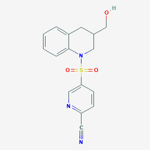 5-[[3-(Hydroxymethyl)-3,4-dihydro-2H-quinolin-1-yl]sulfonyl]pyridine-2-carbonitrile
