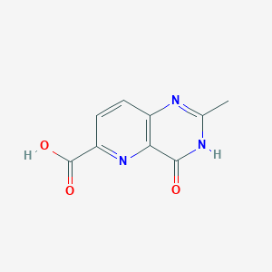 molecular formula C9H7N3O3 B2876445 2-甲基-4-氧代-3H-吡啶并[3,2-d]嘧啶-6-羧酸 CAS No. 1502672-49-2