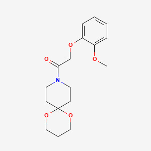 2-(2-Methoxyphenoxy)-1-(1,5-dioxa-9-azaspiro[5.5]undecan-9-yl)ethanone