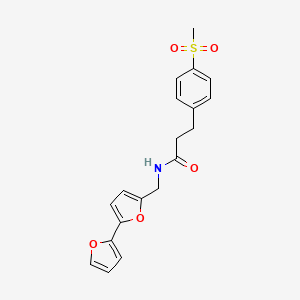 N-([2,2'-bifuran]-5-ylmethyl)-3-(4-(methylsulfonyl)phenyl)propanamide