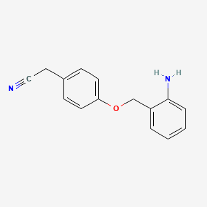 molecular formula C15H14N2O B2876460 2-{4-[(2-氨基苯基)甲氧基]苯基}乙腈 CAS No. 1016525-01-1