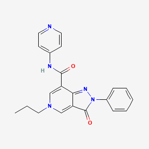 3-oxo-2-phenyl-5-propyl-N-(pyridin-4-yl)-3,5-dihydro-2H-pyrazolo[4,3-c]pyridine-7-carboxamide