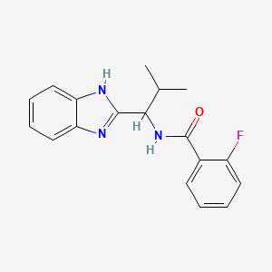 N-[1-(1H-benzimidazol-2-yl)-2-methylpropyl]-2-fluorobenzamide