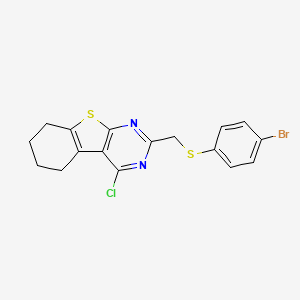 5-{[(4-Bromophenyl)sulfanyl]methyl}-3-chloro-8-thia-4,6-diazatricyclo[7.4.0.0,2,7]trideca-1(9),2,4,6-tetraene
