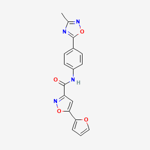 5-(furan-2-yl)-N-(4-(3-methyl-1,2,4-oxadiazol-5-yl)phenyl)isoxazole-3-carboxamide