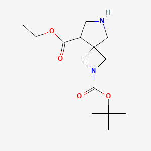 molecular formula C14H24N2O4 B2876477 O2-tert-butyl O5-ethyl 2,7-diazaspiro[3.4]octane-2,5-dicarboxylate CAS No. 1341035-13-9