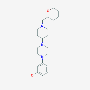 1-(3-methoxyphenyl)-4-(1-((tetrahydro-2H-pyran-2-yl)methyl)piperidin-4-yl)piperazine