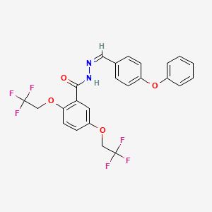 N-[(Z)-(4-phenoxyphenyl)methylideneamino]-2,5-bis(2,2,2-trifluoroethoxy)benzamide