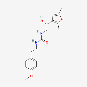 molecular formula C18H24N2O4 B2876510 1-(2-(2,5-二甲基呋喃-3-基)-2-羟乙基)-3-(4-甲氧基苯乙基)脲 CAS No. 2319897-90-8