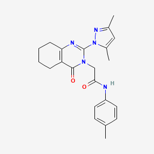 2-(2-(3,5-dimethyl-1H-pyrazol-1-yl)-4-oxo-5,6,7,8-tetrahydroquinazolin-3(4H)-yl)-N-(p-tolyl)acetamide