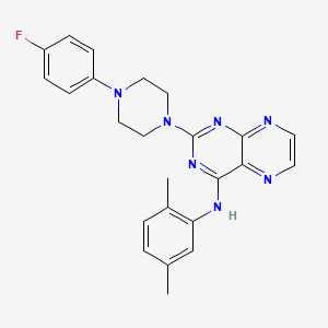 N-(2,5-dimethylphenyl)-2-[4-(4-fluorophenyl)piperazin-1-yl]pteridin-4-amine