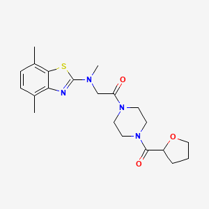 2-((4,7-Dimethylbenzo[d]thiazol-2-yl)(methyl)amino)-1-(4-(tetrahydrofuran-2-carbonyl)piperazin-1-yl)ethanone