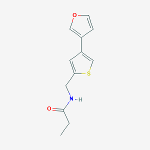 B2876530 N-[[4-(Furan-3-yl)thiophen-2-yl]methyl]propanamide CAS No. 2379950-00-0