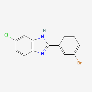 molecular formula C13H8BrClN2 B2876552 2-(3-溴苯基)-6-氯-1H-苯并[d]咪唑 CAS No. 1541475-50-6