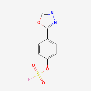 molecular formula C8H5FN2O4S B2876561 2-(4-Fluorosulfonyloxyphenyl)-1,3,4-oxadiazole CAS No. 2411313-20-5