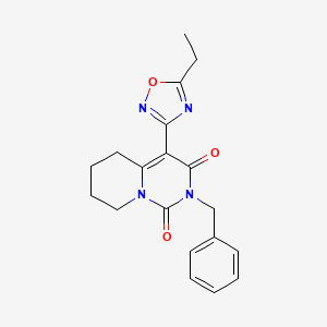 molecular formula C19H20N4O3 B2876569 2-benzyl-4-(5-ethyl-1,2,4-oxadiazol-3-yl)-5,6,7,8-tetrahydro-1H-pyrido[1,2-c]pyrimidine-1,3(2H)-dione CAS No. 1775557-01-1