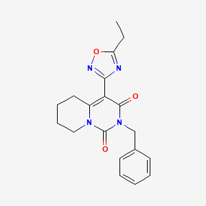 2-benzyl-4-(5-ethyl-1,2,4-oxadiazol-3-yl)-1H,2H,3H,5H,6H,7H,8H-pyrido[1,2-c]pyrimidine-1,3-dione