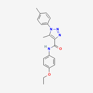 molecular formula C19H20N4O2 B2876577 N-(4-ethoxyphenyl)-5-methyl-1-(4-methylphenyl)-1H-1,2,3-triazole-4-carboxamide CAS No. 866846-61-9