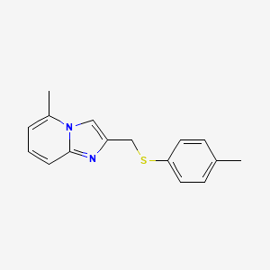 molecular formula C16H16N2S B2876586 5-Methyl-2-((p-tolylthio)methyl)imidazo[1,2-a]pyridine CAS No. 385401-95-6