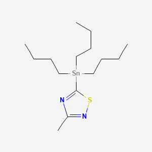 molecular formula C15H30N2SSn B2876595 3-甲基-5-(三丁基锡)-1,2,4-噻二唑 CAS No. 172495-28-2