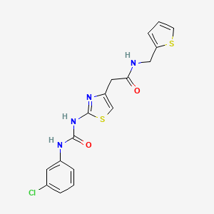 2-(2-(3-(3-chlorophenyl)ureido)thiazol-4-yl)-N-(thiophen-2-ylmethyl)acetamide