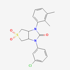 molecular formula C19H19ClN2O3S B2876604 1-(3-chlorophenyl)-3-(2,3-dimethylphenyl)tetrahydro-1H-thieno[3,4-d]imidazol-2(3H)-one 5,5-dioxide CAS No. 630065-34-8