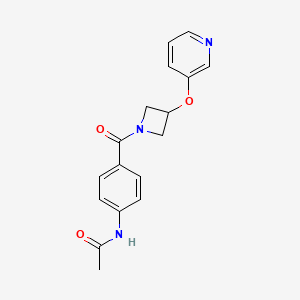 N-(4-(3-(pyridin-3-yloxy)azetidine-1-carbonyl)phenyl)acetamide