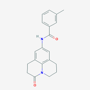 3-methyl-N-(3-oxo-1,2,3,5,6,7-hexahydropyrido[3,2,1-ij]quinolin-9-yl)benzamide