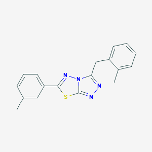 molecular formula C18H16N4S B287662 3-(2-Methylbenzyl)-6-(3-methylphenyl)[1,2,4]triazolo[3,4-b][1,3,4]thiadiazole 