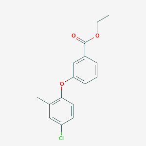 molecular formula C16H15ClO3 B2876626 3-(4-氯-2-甲基苯氧基)苯甲酸乙酯 CAS No. 866152-29-6