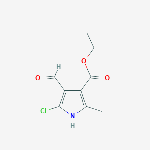 molecular formula C9H10ClNO3 B2876630 ethyl 5-chloro-4-formyl-2-methyl-1H-pyrrole-3-carboxylate CAS No. 2137931-58-7