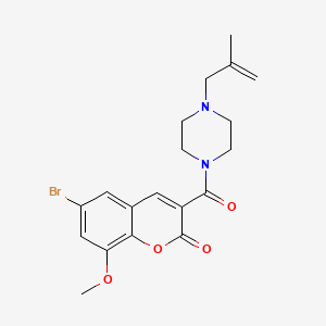 6-bromo-8-methoxy-3-(4-(2-methylallyl)piperazine-1-carbonyl)-2H-chromen-2-one