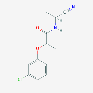 2-(3-chlorophenoxy)-N-(1-cyanoethyl)propanamide