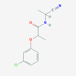 molecular formula C12H13ClN2O2 B2876641 2-(3-chlorophenoxy)-N-(1-cyanoethyl)propanamide CAS No. 1311597-95-1